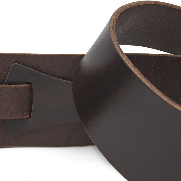 PLAYIN' JANE - Chocolate leather guitar strap - Stinger Straps - 2