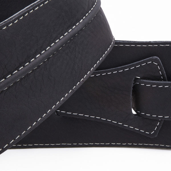 BACKBONE - Black leather guitar strap - Stinger Straps - 2